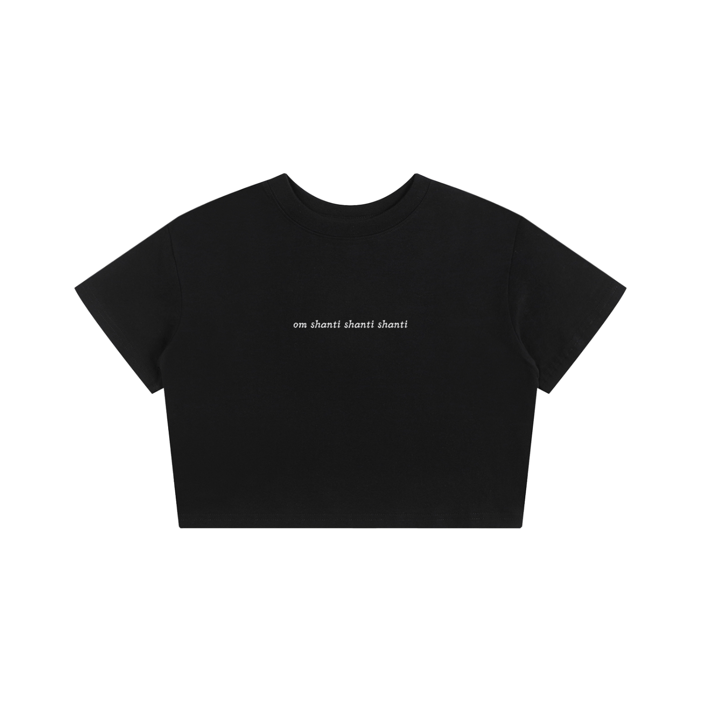 OM SHANTI SHANTI SHANTI | basic crop tee