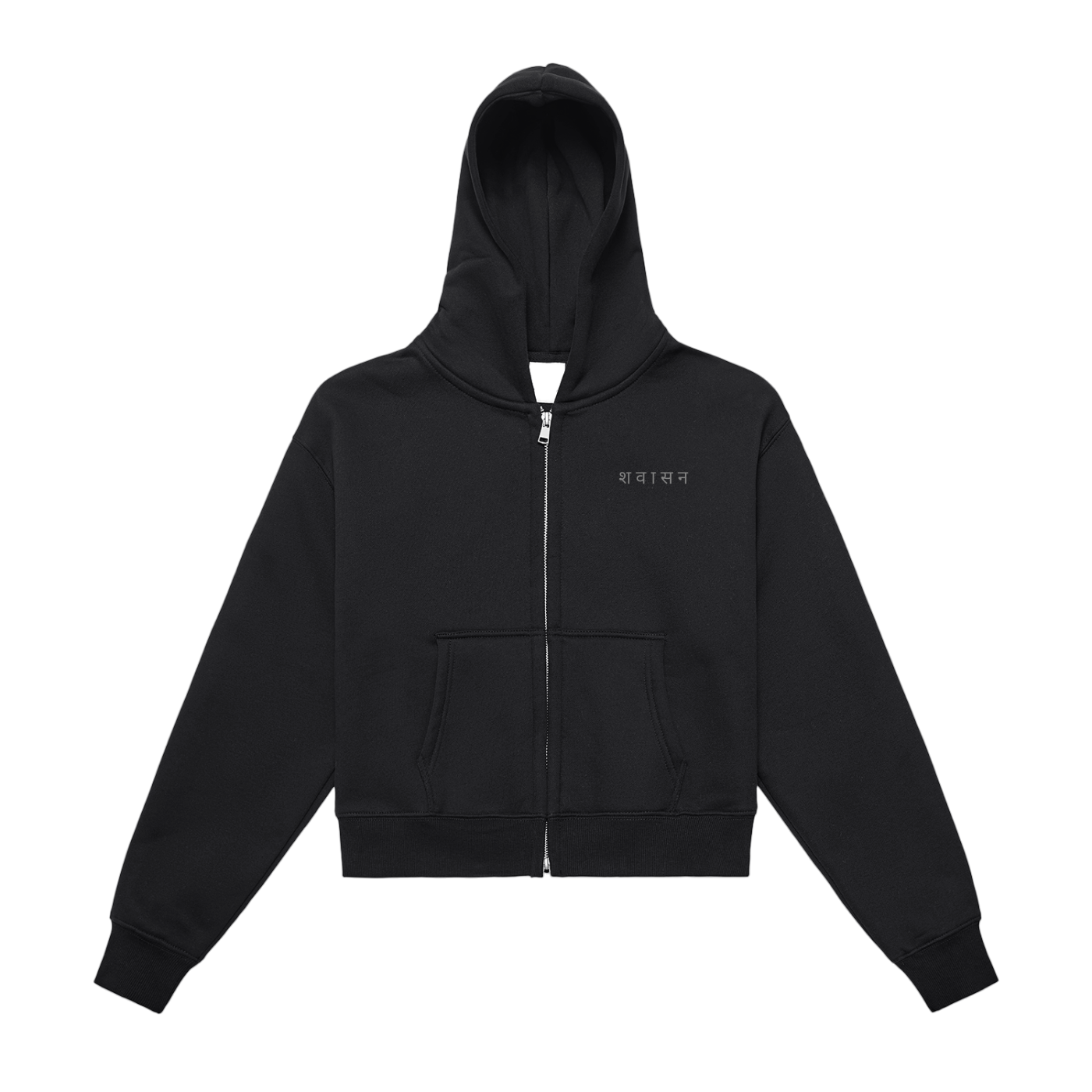 CORPSE | fleeced zip crop hoodie