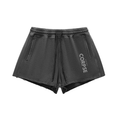 CORPSE | snow washed raw edge drawstring shorts