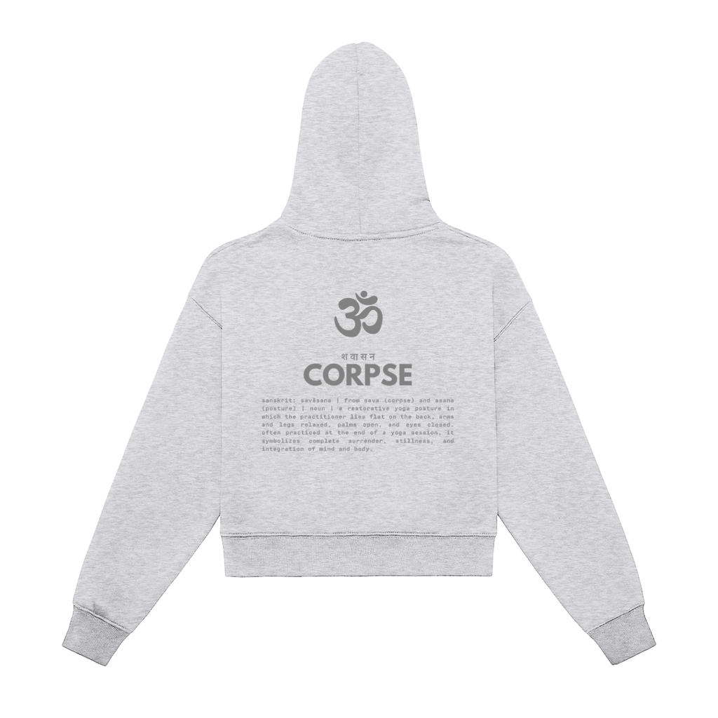 CORPSE | fleeced zip crop hoodie