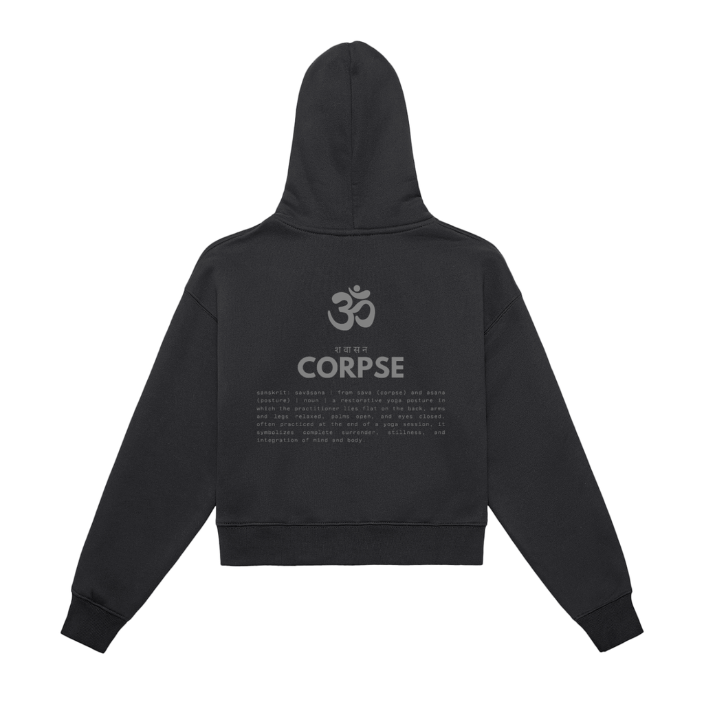CORPSE | fleeced zip crop hoodie