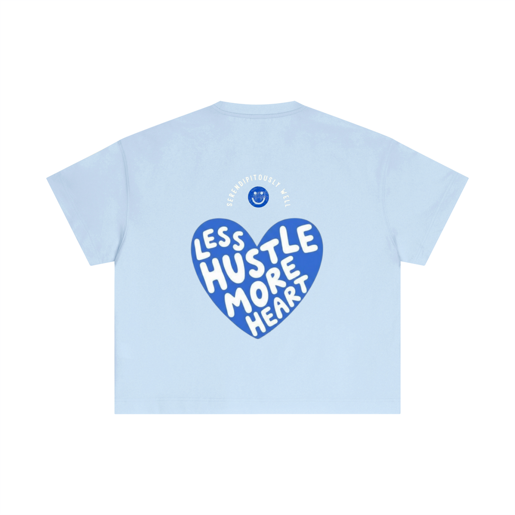LESS HUSLE / MORE HEART | cotton boxy tee
