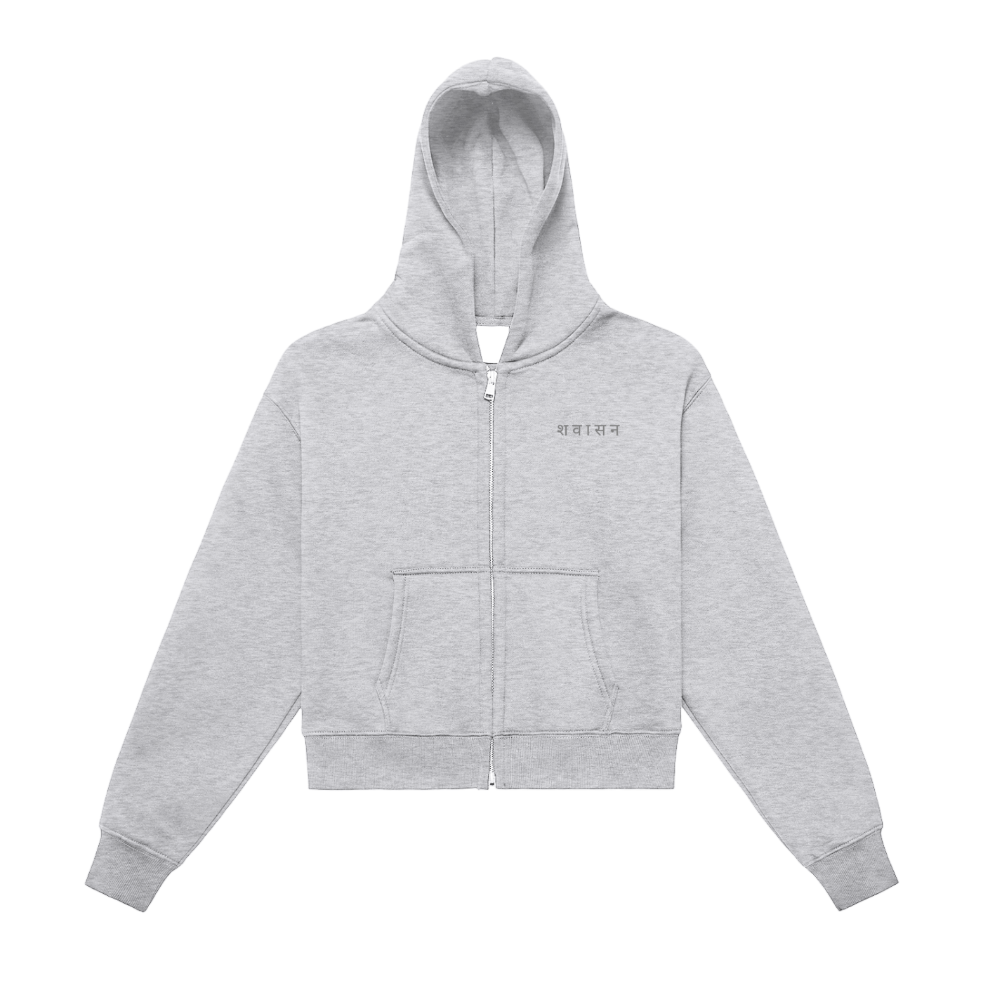 CORPSE | fleeced zip crop hoodie