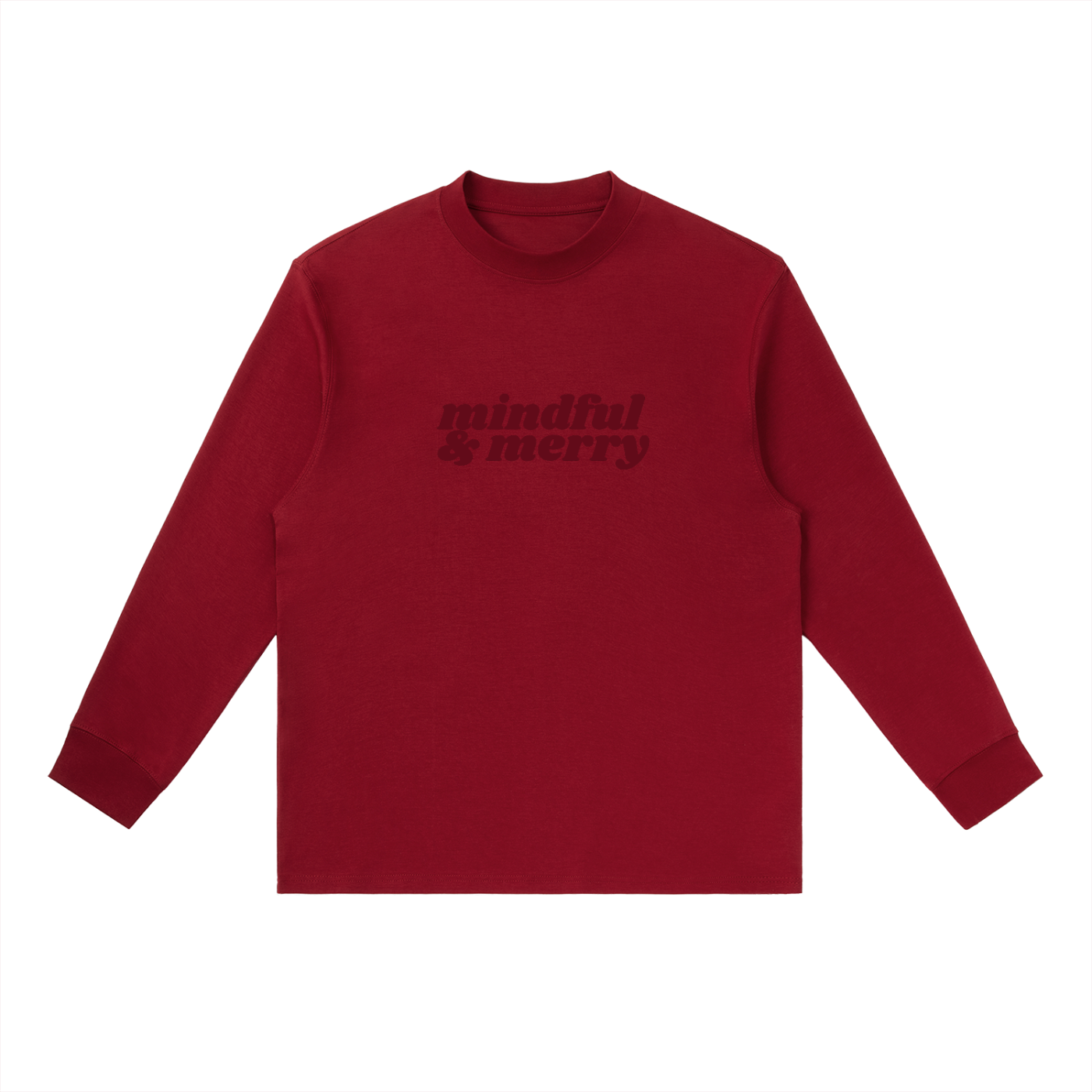 MINDFUL / MERRY | crewneck long-sleeve tee
