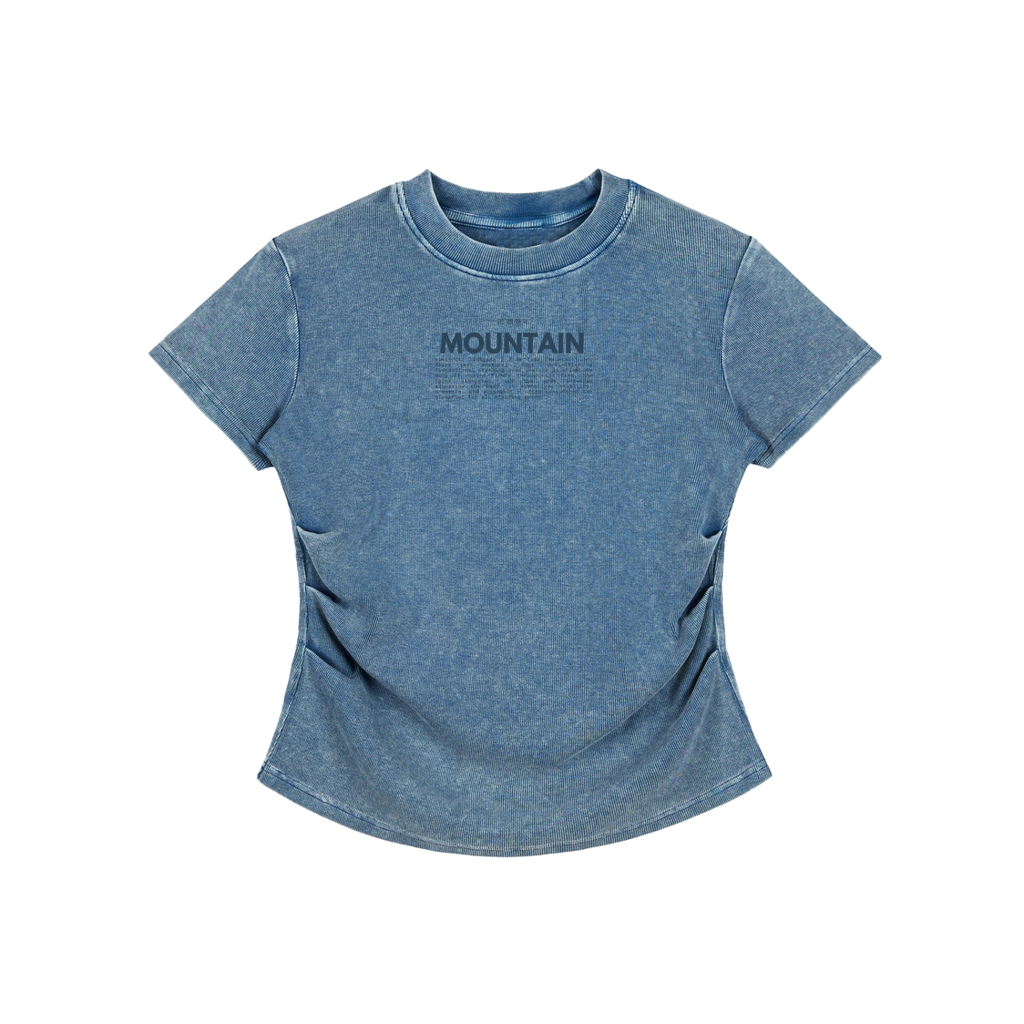 MOUNTAIN | vintage washed bodycon cotton tee